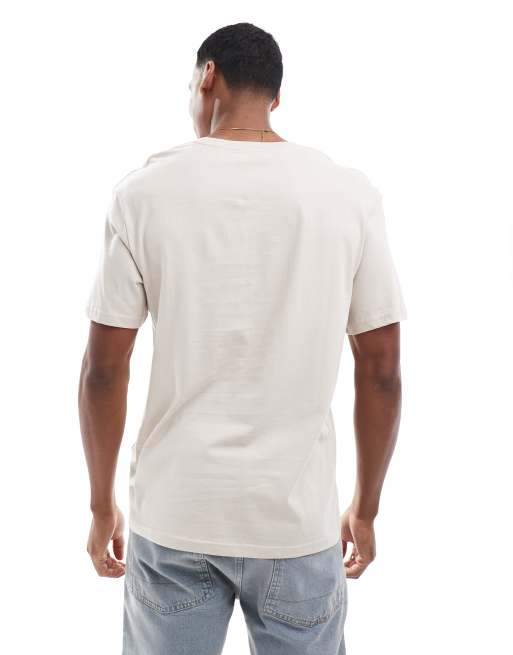 Jack & Jones - T-shirt beige con logo frontale, 2 di 4