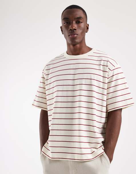 Jack & Jones - T-shirt bianca e rossa a righe - view 1