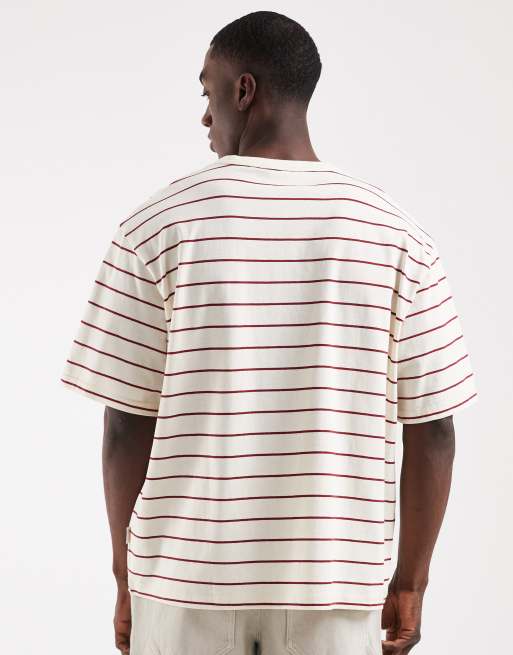 Jack & Jones - T-shirt bianca e rossa a righe, 5 di 5
