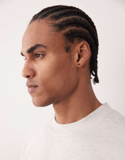 Jack & Jones - T-shirt bianco sporco a nido d'ape, 5 di 5