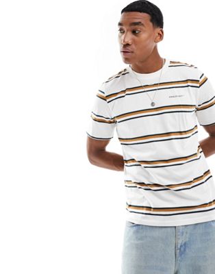 Jack & Jones regular fit t-shirt in white with stripes - ASOS Price Checker