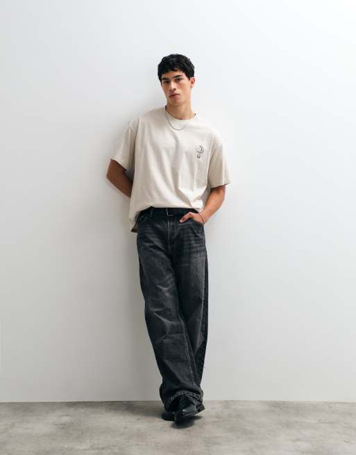 Jack & Jones - T-shirt color crema con stampa celestiale sul retro, 2 di 5