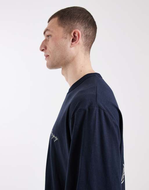 Jack & Jones - T-shirt crop top coupe carrée avec imprimé Studio au dos - Bleu marine, 4 de 5