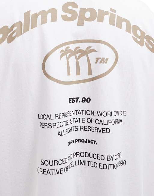 Jack & Jones – T-shirt i oversize med Palm Springs-tryck baktill, 3 av 4