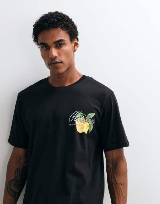 Jack & Jones t-shirt imprimé au dos citron, 2 de 5