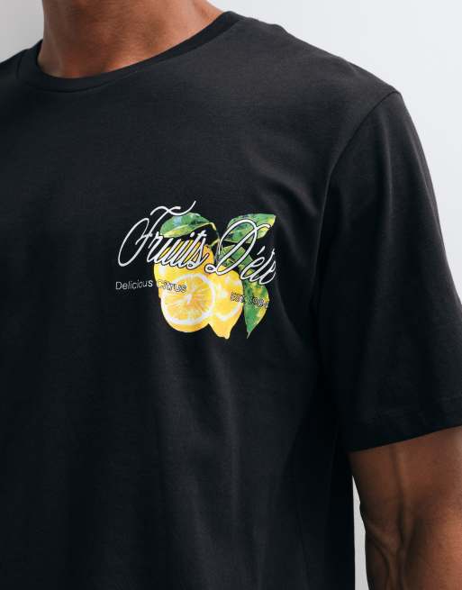 Jack & Jones t-shirt imprimé au dos citron, 4 de 5