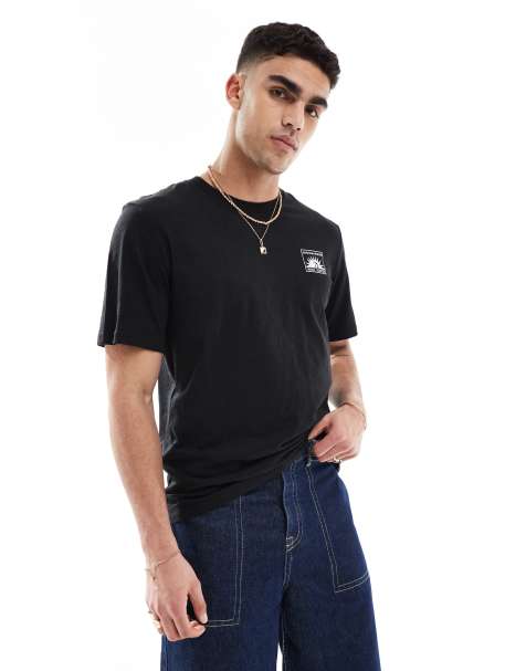 Jack & Jones - T-shirt imprimé sur la poitrine - Noir - view 1