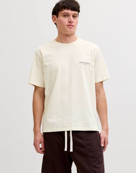 Jack & Jones - T-shirt in antiekwit - view 1
