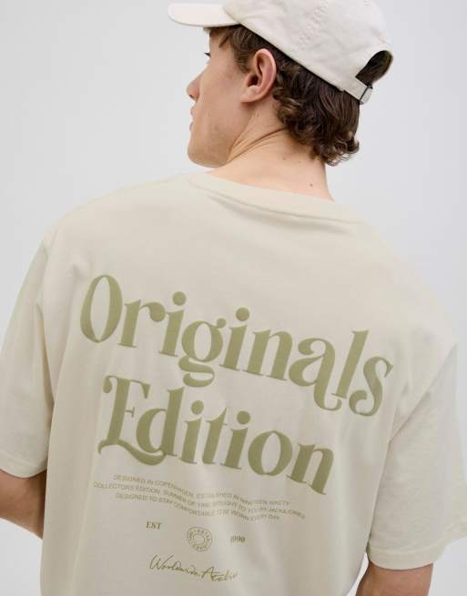 Jack & Jones – T-Shirt in Antikweiß