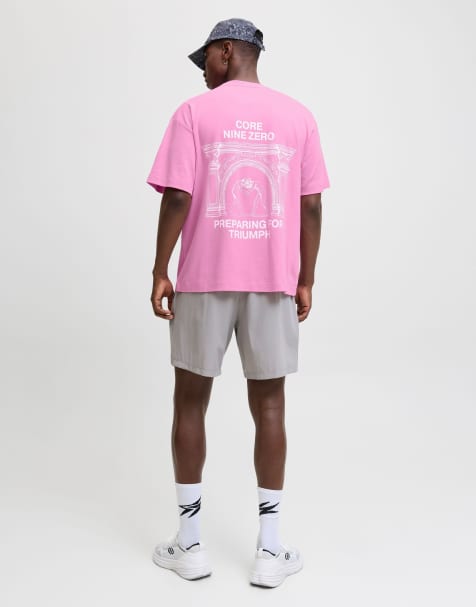 Jack & Jones – T-Shirt in Fuchsiarosa - view 1