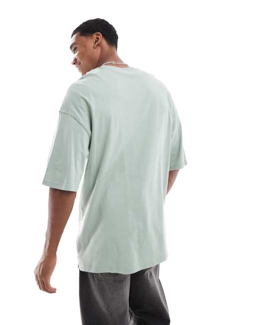 Jack & Jones – T-Shirt in Hellgrün mit extremer Oversize-Passform, 4 von 4