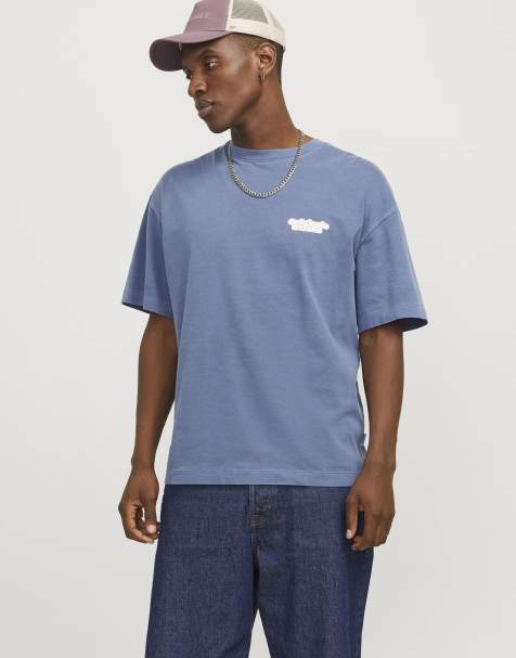 Jack & Jones – T-Shirt in Nachtschatten-Blau - view 1