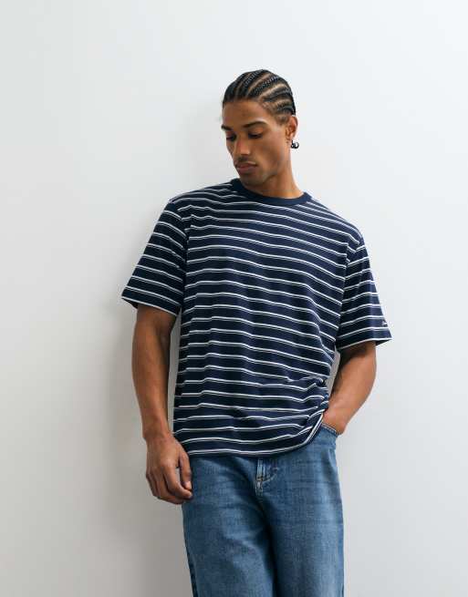 Jack & Jones t-shirt in navy and white stripe, 3 of 5