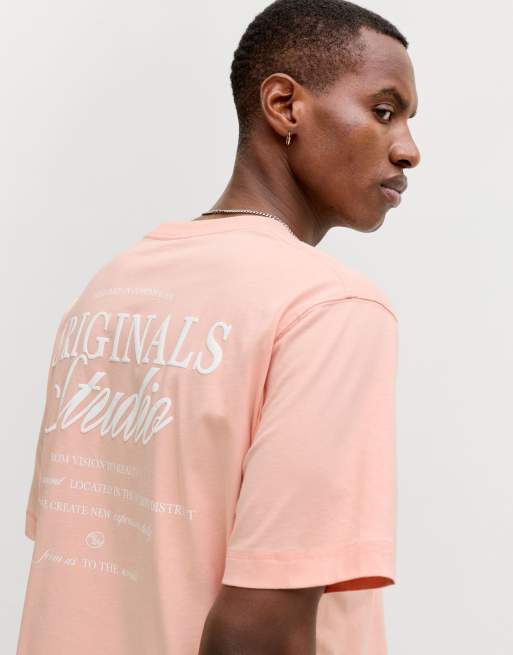 Jack & Jones – T-Shirt in Peach Melba, 6 von 7