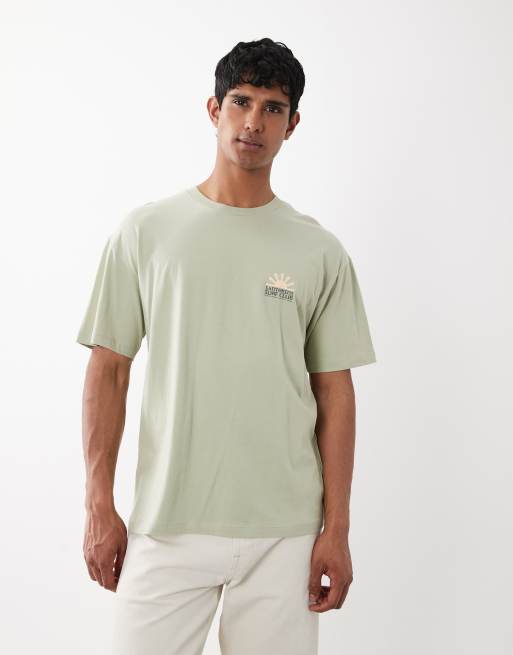 Jack & Jones – T-Shirt in Salbeigrün mit „Surf Club“-Rückenprint, 2 von 5