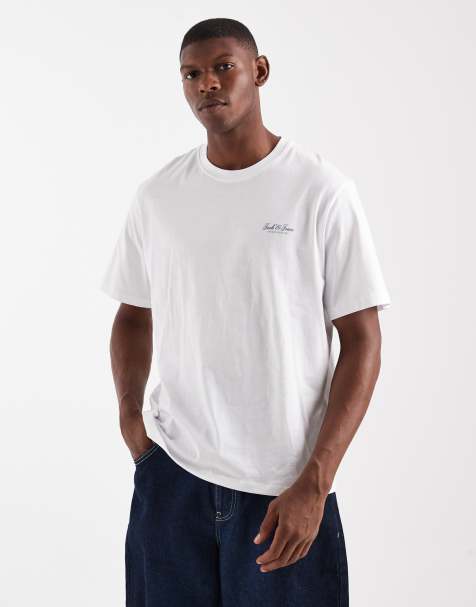 Jack & Jones – T-Shirt in Weiß mit Logo-Schriftzug - view 1