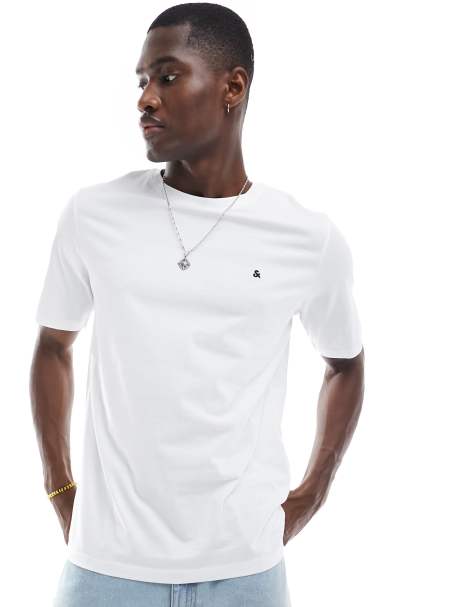 Jack & Jones – T-Shirt in Weiß mit Logo - view 1