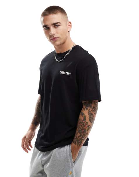 Jack & Jones - T-shirt in zwart met logo - view 1