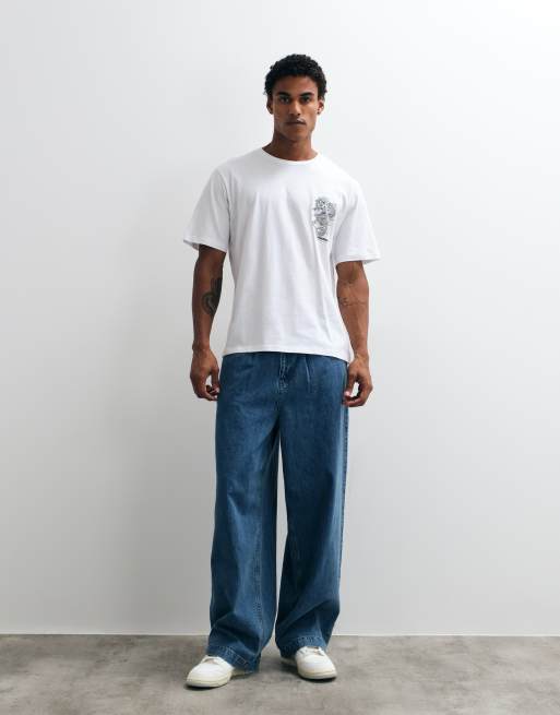 Jack & Jones T-shirt med drageprint på ryggen, 3 af 5