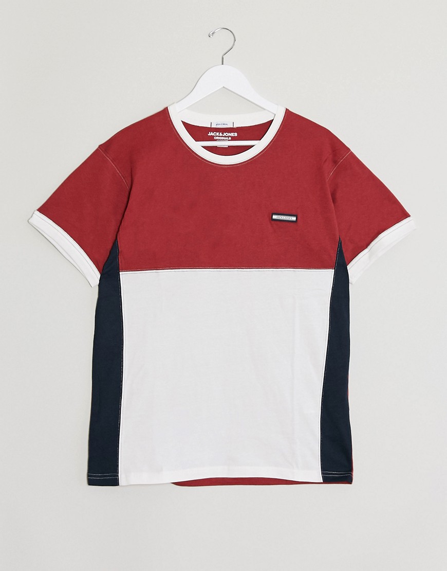 Jack & Jones – T-shirt med rund halsringning-Röd