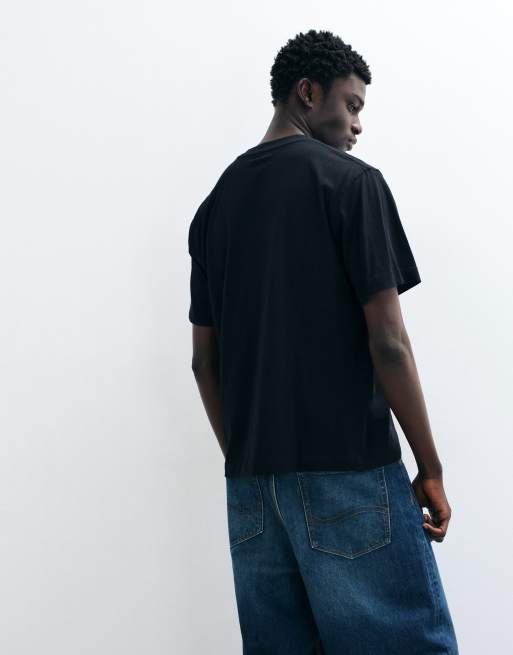 Jack & Jones t-shirt med tecknat fronttryck i svart, 5 av 5