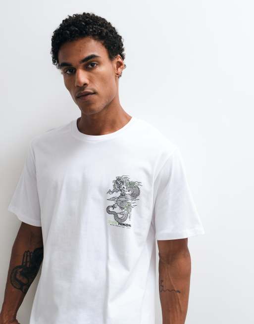 Jack & Jones T-shirt met drakenprint op de rug, 2 van 5