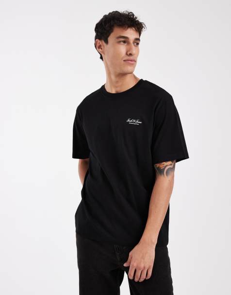 Jack & Jones - T-shirt met geschreven logo in zwart - view 1