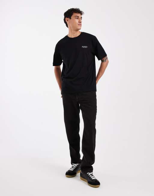 Jack & Jones - T-shirt met geschreven logo in zwart, 2 van 5