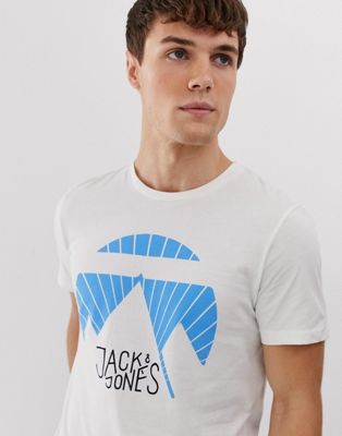 Jack & Jones - T-shirt met grafisch logo-Wit