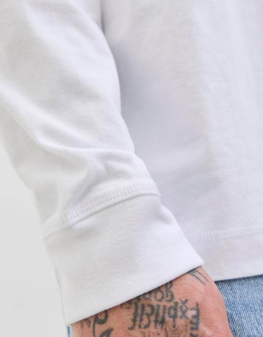 Jack & Jones - T-shirt met lange mouwen in felwit, 4 van 6