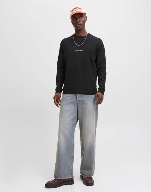 Jack & Jones - T-shirt met lange mouwen in zwart, 2 van 7