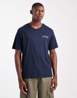 T-Shirt mit Logo in Marine-Marineblau Marineblau XS