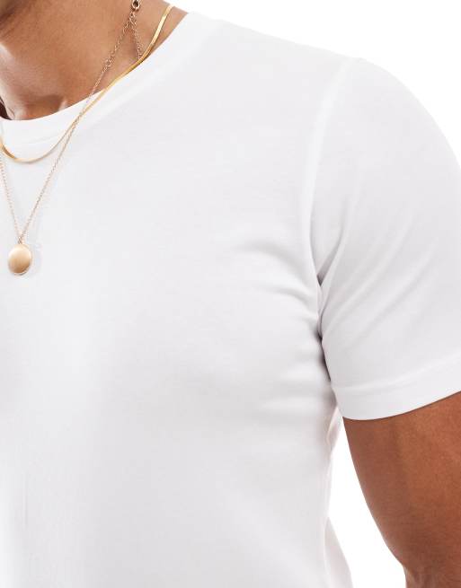 Jack & Jones - T-shirt moulant - Blanc