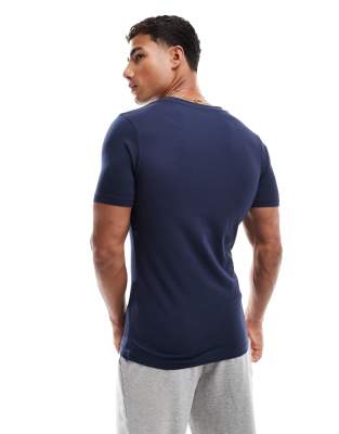 Jack & Jones - T-shirt moulant - Bleu marine