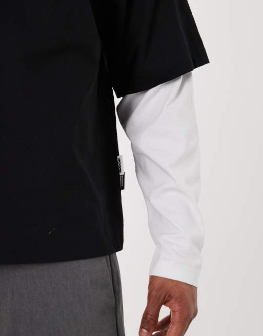 Jack & Jones - T-shirt nera a doppio strato, 4 di 5
