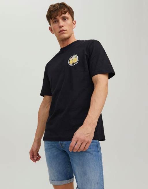 Jack & Jones - T-Shirt nera a maniche corte