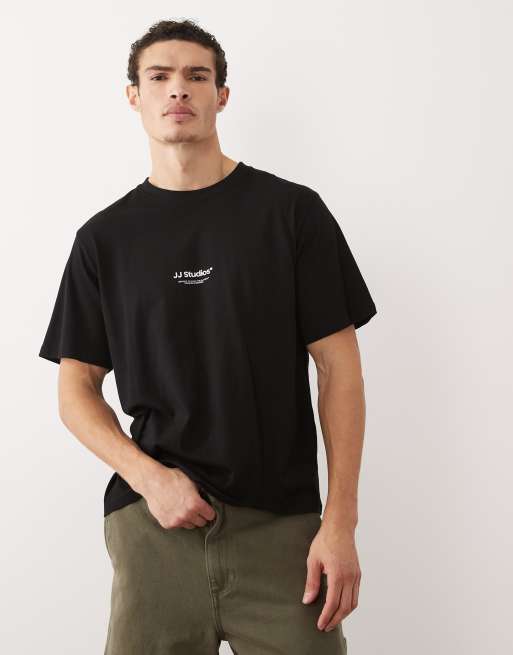 Jack & Jones - T-shirt nera con logo sul davanti, 5 di 5