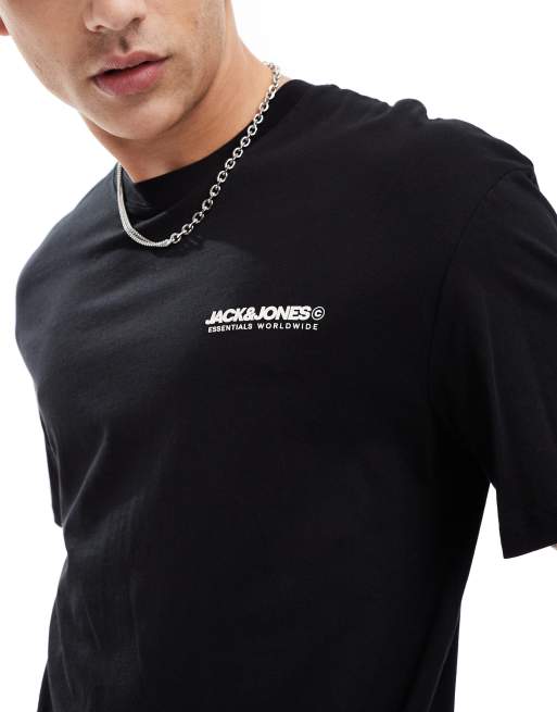Jack & Jones - T-shirt nera con logo , 3 di 4