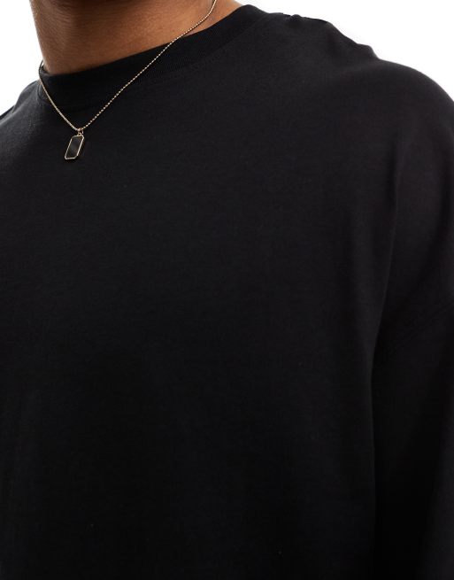 Jack & Jones - T-shirt nera super oversize, 3 di 4