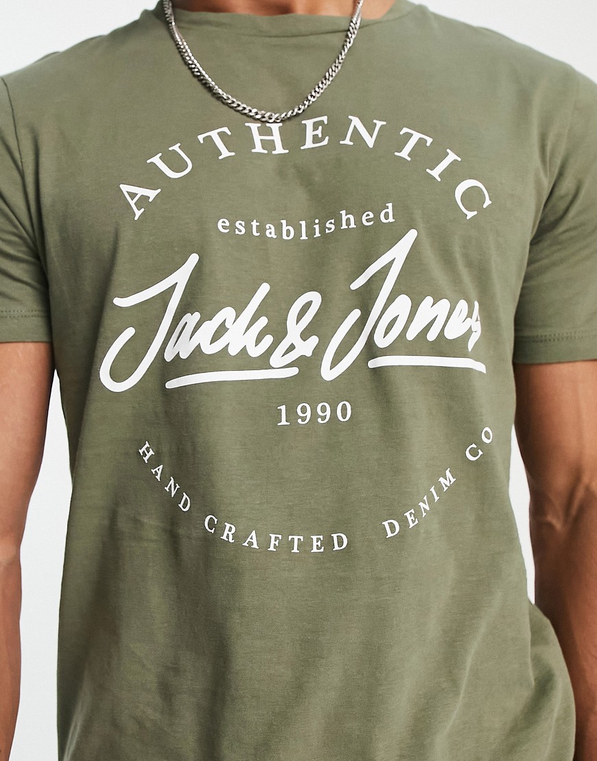 T-shirt oliva polvere con logo-Verde - Jack&Jones T-shirt donna  - immagine3