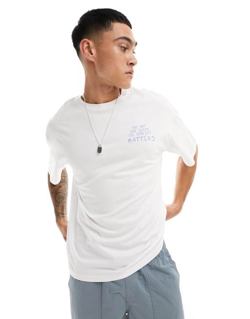 Jack & Jones - T-shirt oversize à imprimé Speak To Yourself au dos - Blanc , 3 de 4