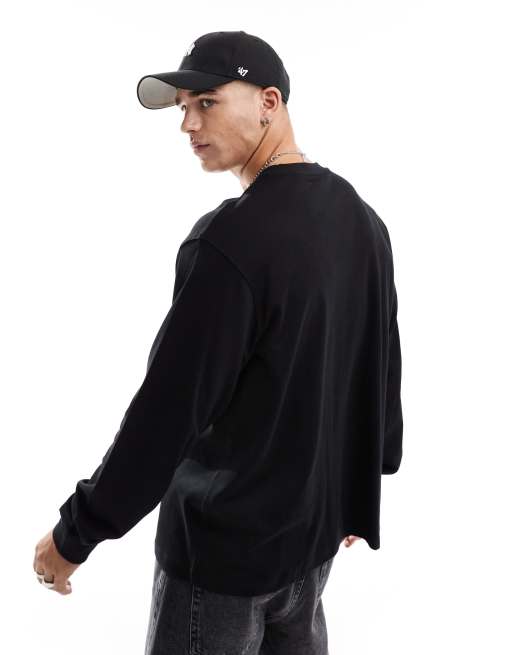 Jack & Jones - T-shirt oversize à manches longues - Noir , 2 de 4