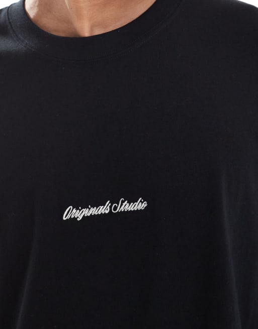 Jack & Jones - T-shirt oversize avec broderie Originals - Noir, 5 de 5