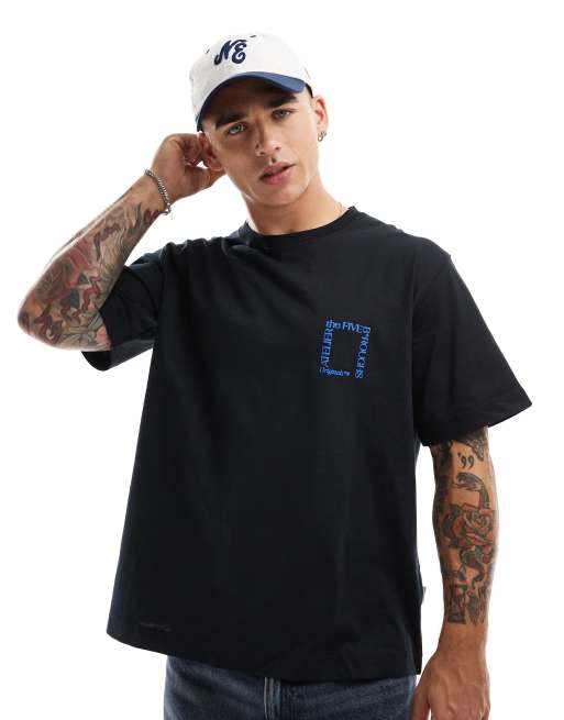 Jack & Jones - T-shirt oversize avec imprimé artistique au dos - Noir, 2 de 4