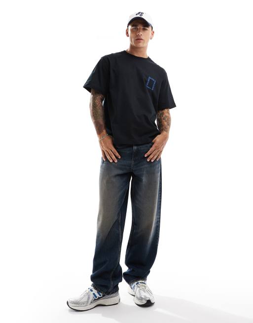 Jack & Jones - T-shirt oversize avec imprimé artistique au dos - Noir, 4 de 4