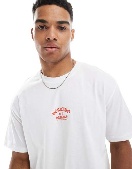 Jack & Jones - T-shirt oversize avec imprimé jungle au dos - Blanc, 4 de 4