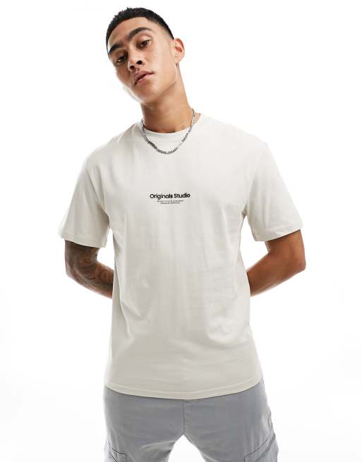 Jack & Jones - T-shirt oversize avec imprimé Originals - Beige, 4 de 4