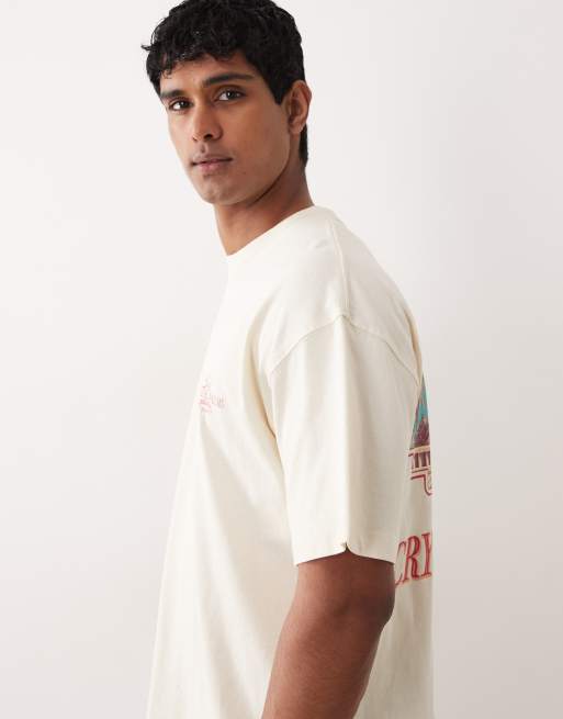 Jack & Jones - T-shirt oversize avec imprimé paysage au dos - Blanc cassé, 4 de 5