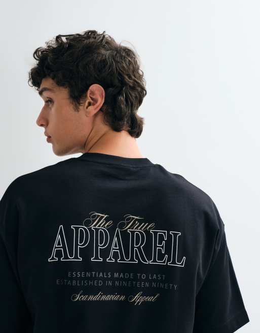 Jack & Jones - T-shirt oversize avec inscription au dos - Noir, 4 de 5
