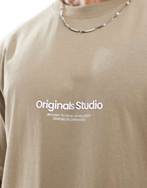 Jack & Jones - T-shirt oversize avec logo Originals - Gris foncé , 3 de 4